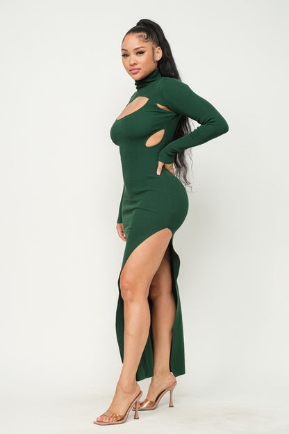 Bolero Side Cut Out Maxi Dress
