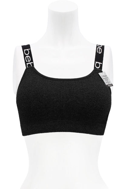 Logo Seamless Ribbed Sports Bra