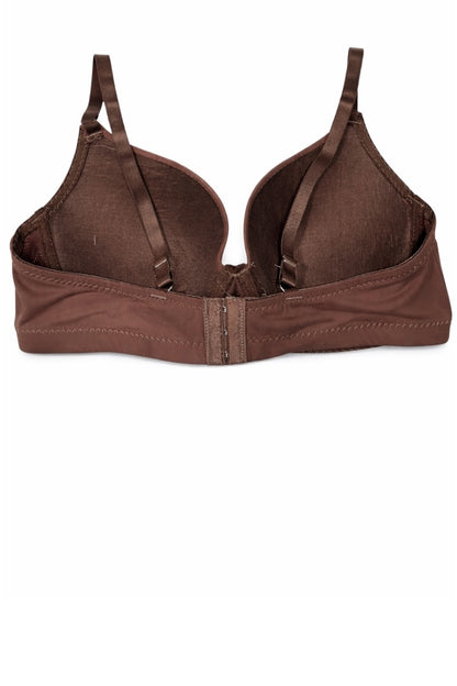 Brown bra on a white background