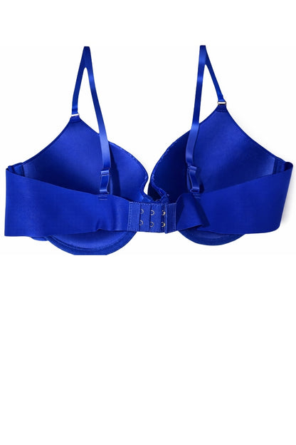 Blue bra on a white background