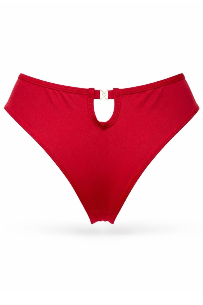 Red underwear on a white background