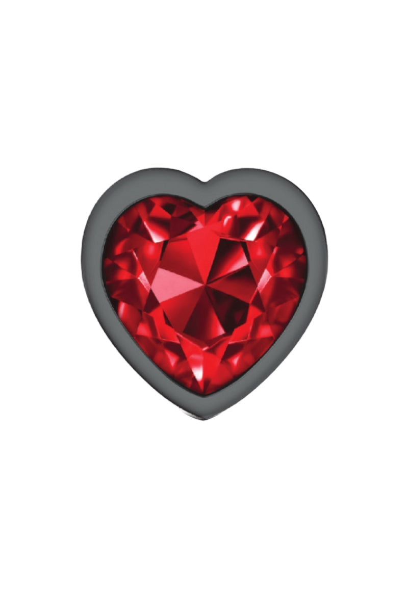 Cheeky Charms-Gunmetal Metal Butt Plug- Heart
