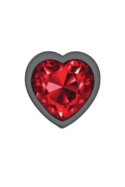 Cheeky Charms-Gunmetal Metal Butt Plug- Heart
