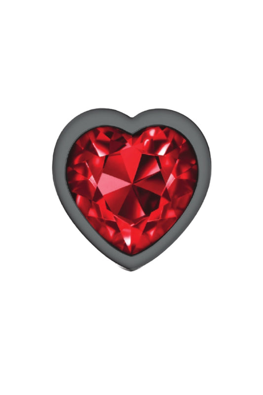Cheeky Charms-Gunmetal Metal Butt Plug- Heart