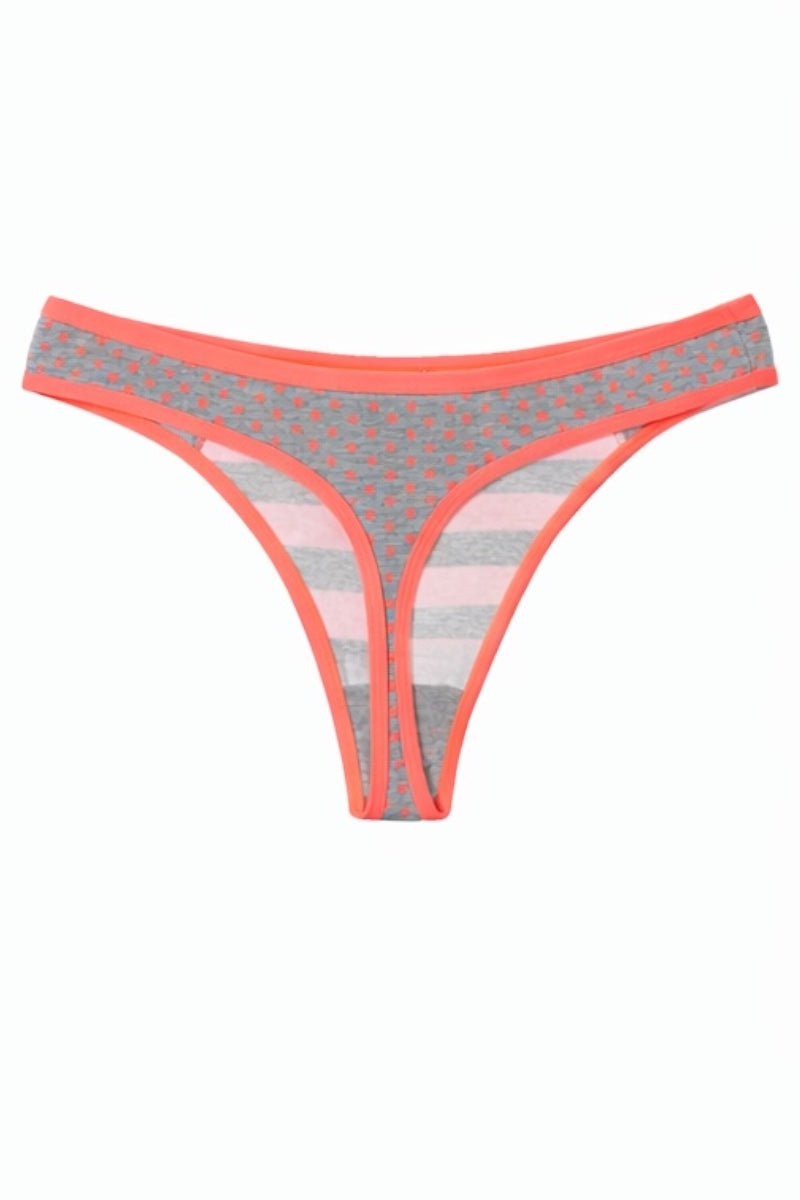 Multicolored thong on a white background