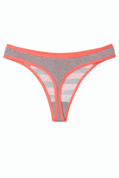 Multicolored thong on a white background