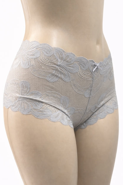Lace underwear on a mannequin against a white background