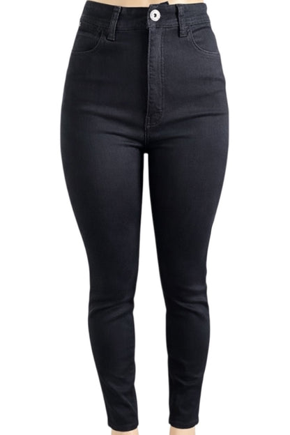 Black jeans on a white background