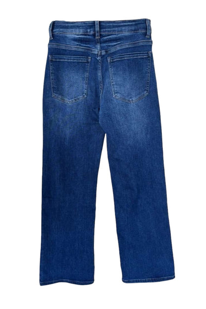 Blue jeans on a white background