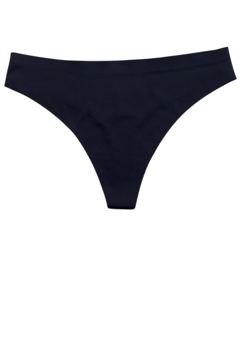 Black thong on a white background