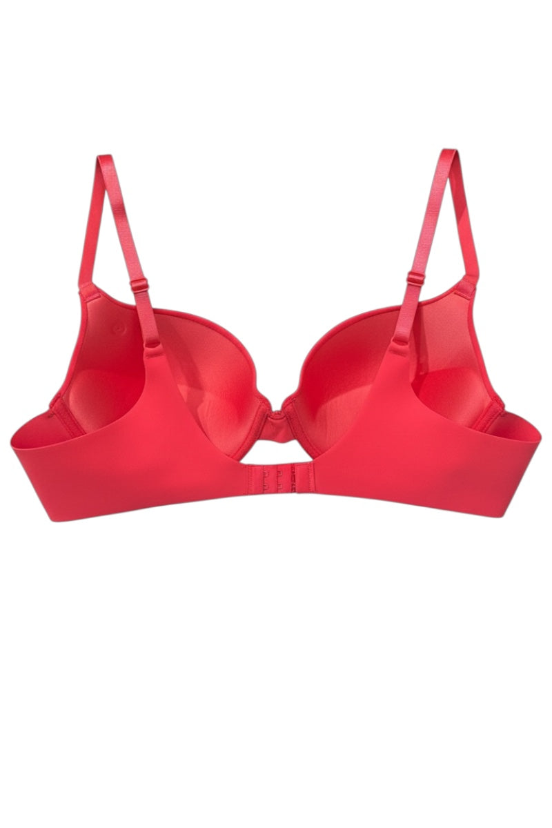 coral bra on a white background