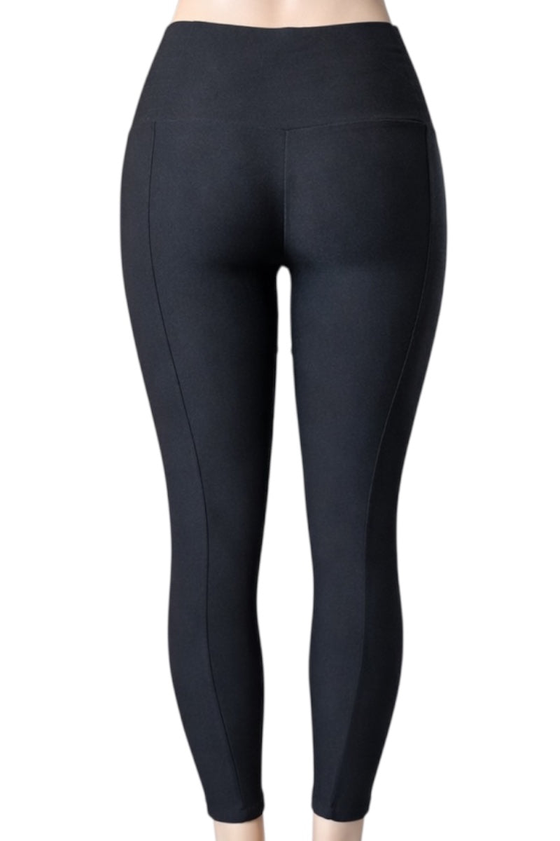 Black leggings on a white background