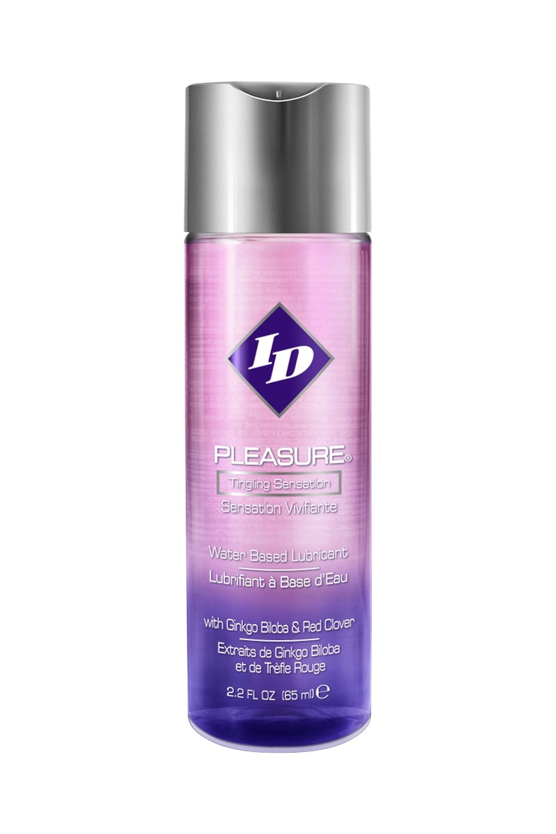 Purple bottle with silver cap on a white background