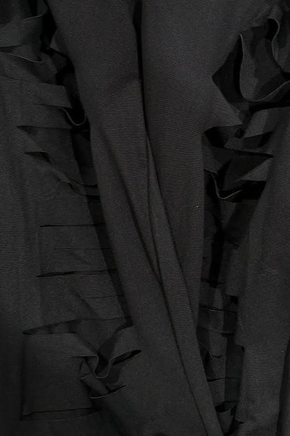Close-up of black fabric texture