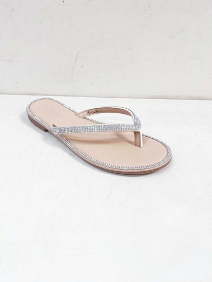 Rhinestone Thong Sandals