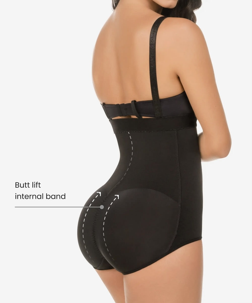 High-Compression Strapless Zipper Body Shaper 