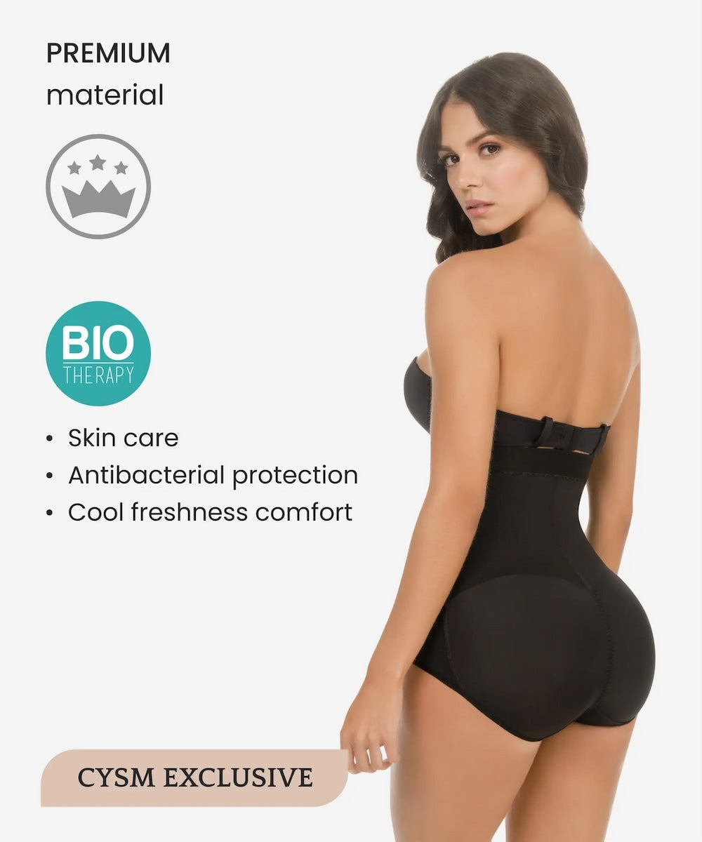 High-Compression Strapless Zipper Body Shaper 