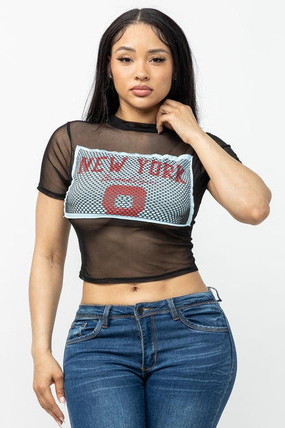 NY Graphic Mesh Tee