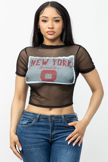 NY Graphic Mesh Tee