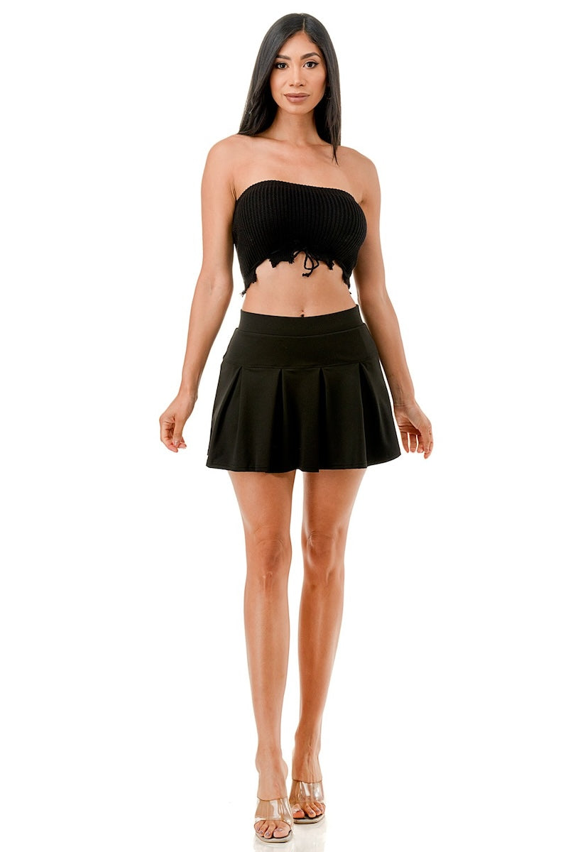 Pleated Mini Skort