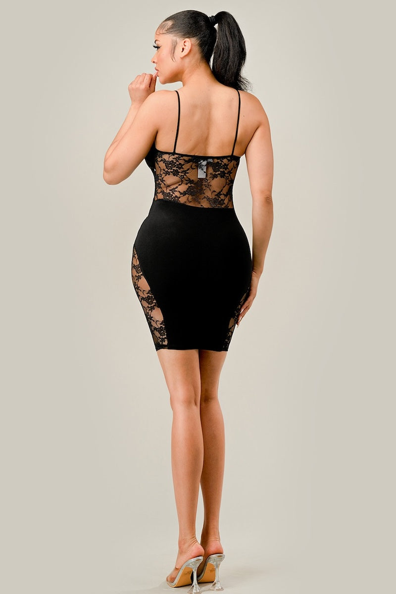 Lace Open Bodycon Dress