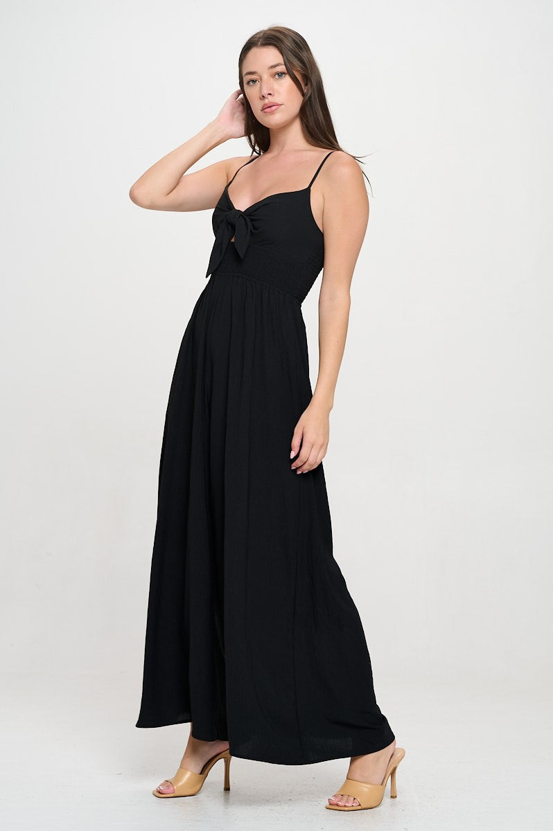 Jumpsuit W/adjustable Straps And Smocked Back