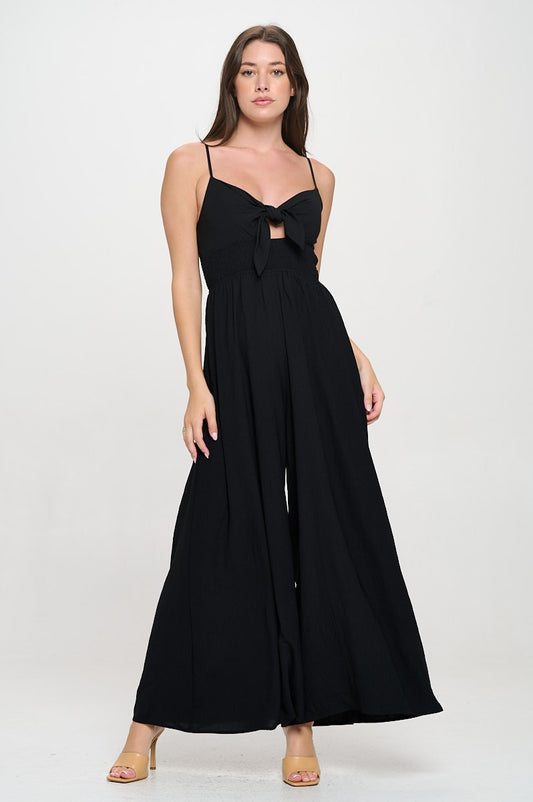 Jumpsuit W/adjustable Straps And Smocked Back
