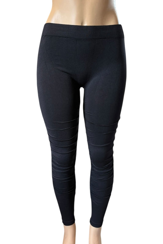 Black leggings on a white background