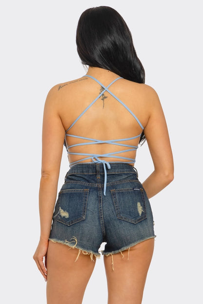 Princess Cowl Neck Sequin Corset Top