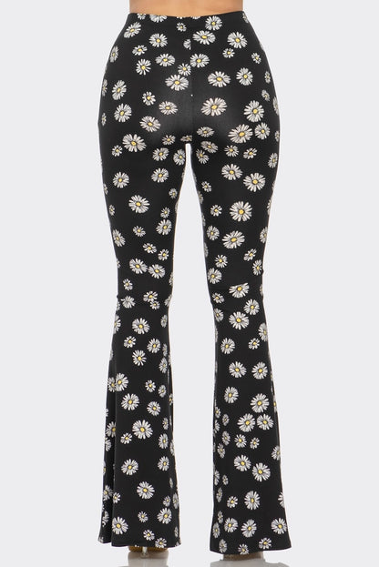 Daisy Printed Flared Long Pants