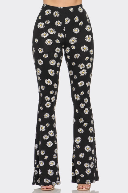 Daisy Printed Flared Long Pants