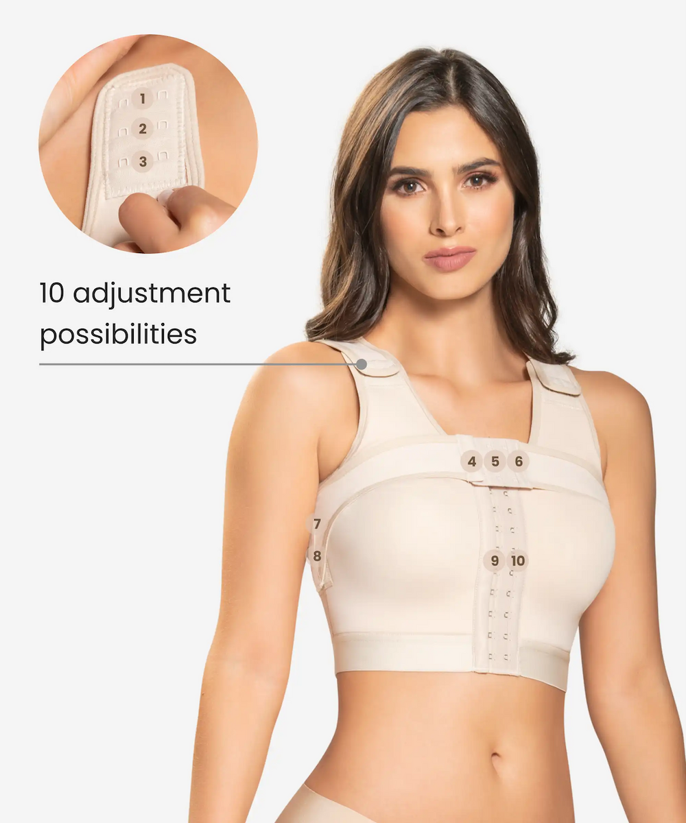 Adjustable Surgical Bra With Removable Band