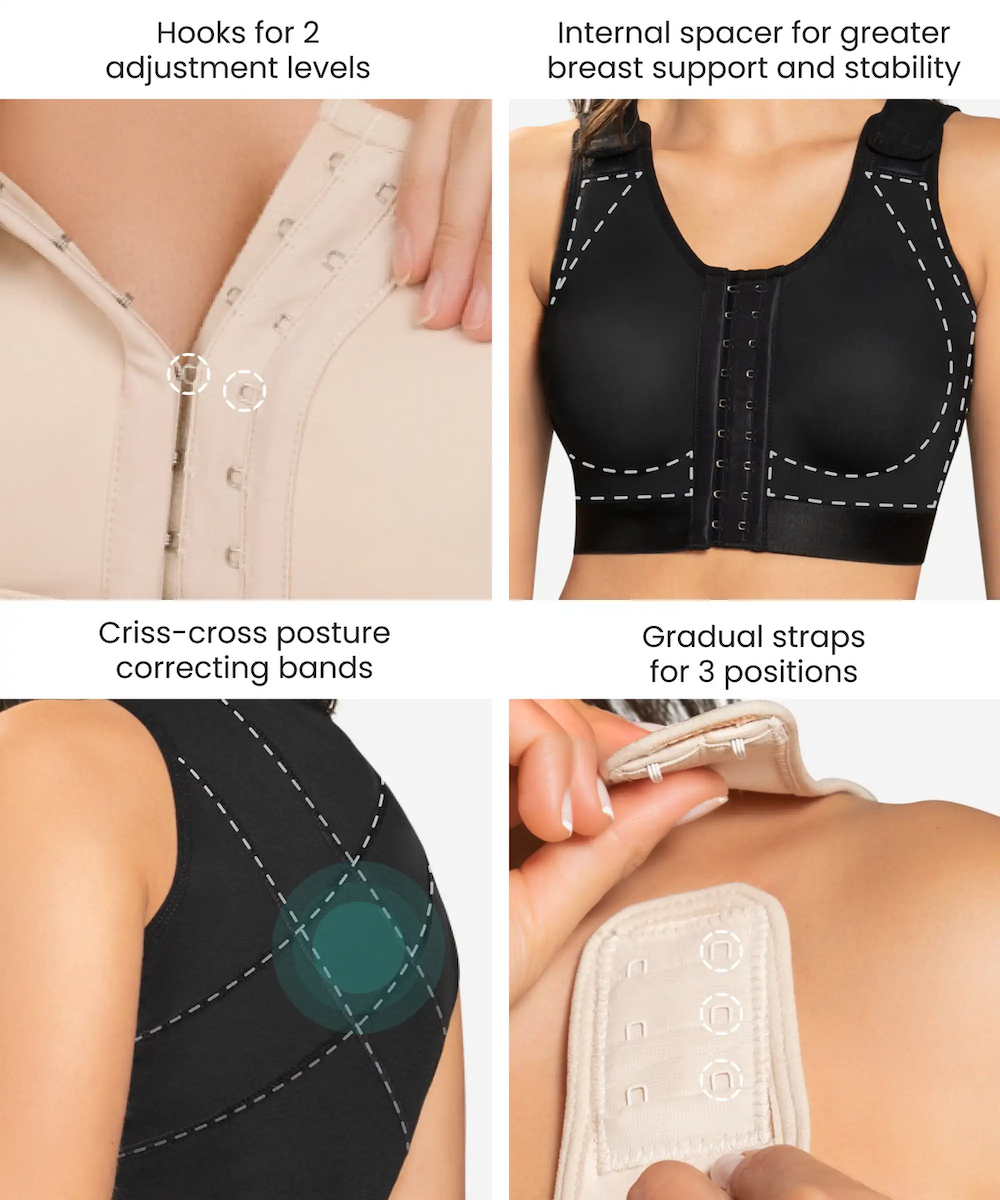 Adjustable Surgical Bra With Removable Band