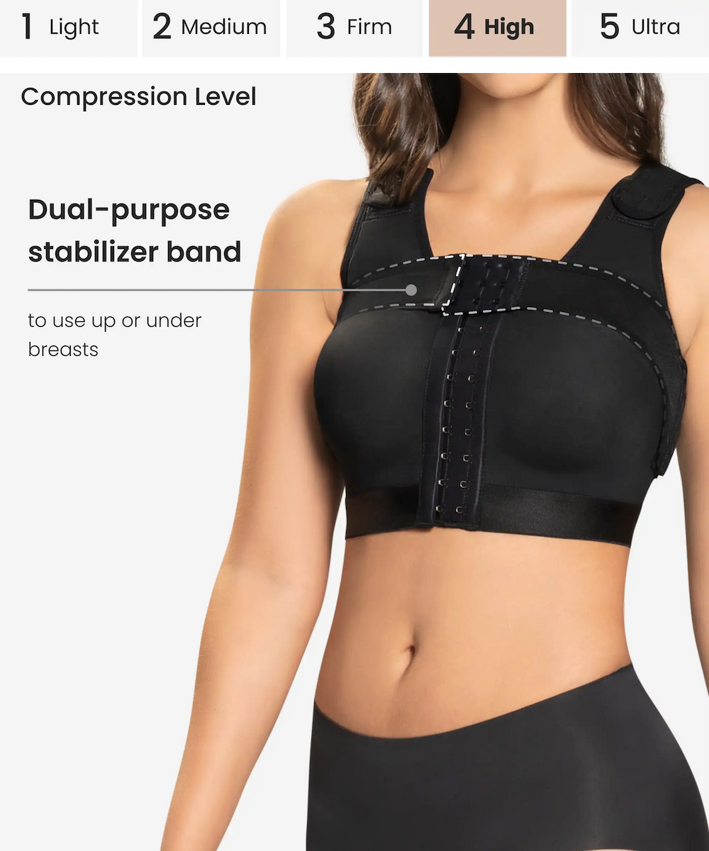 Adjustable Surgical Bra With Removable Band