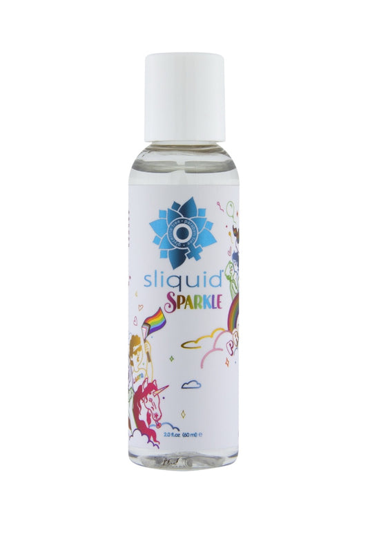 Sliquid Sparkle bottle on a white background