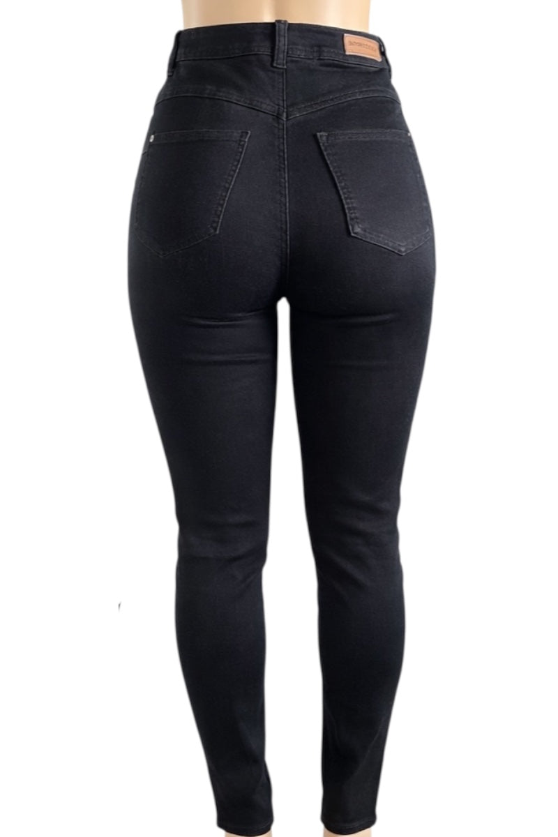 Black jeans on a white background