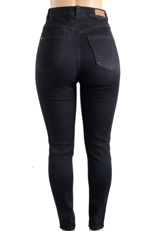 Black jeans on a white background