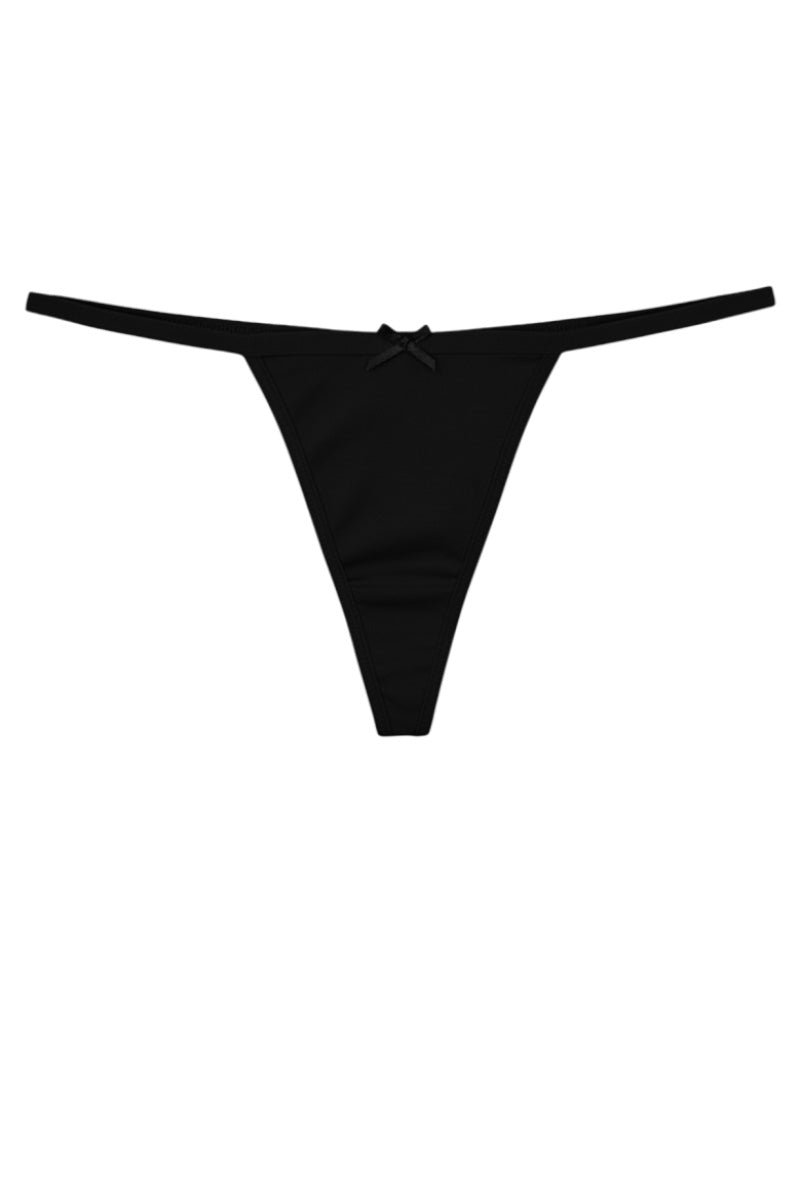 Black thong on a white background