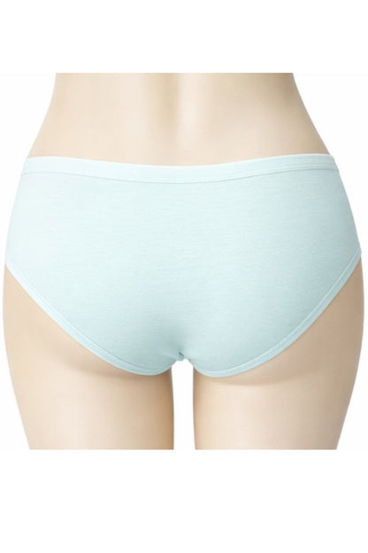 Mint underwear on a mannequin against a white background
