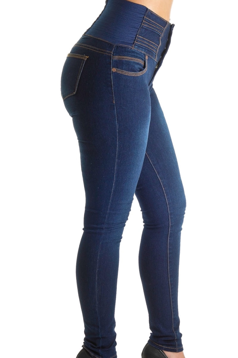 Blue jeans on a white background