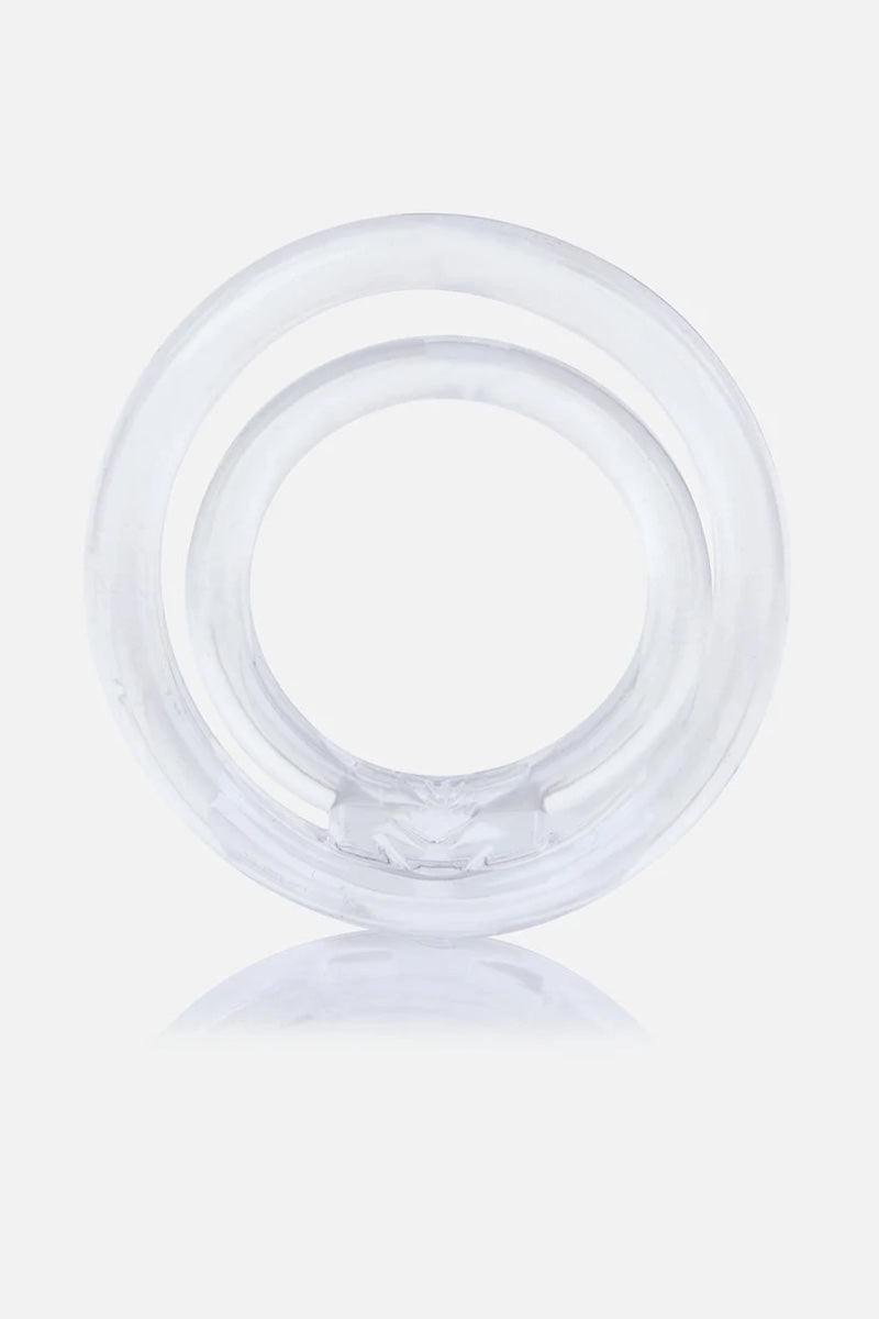Clear circular object on a white background