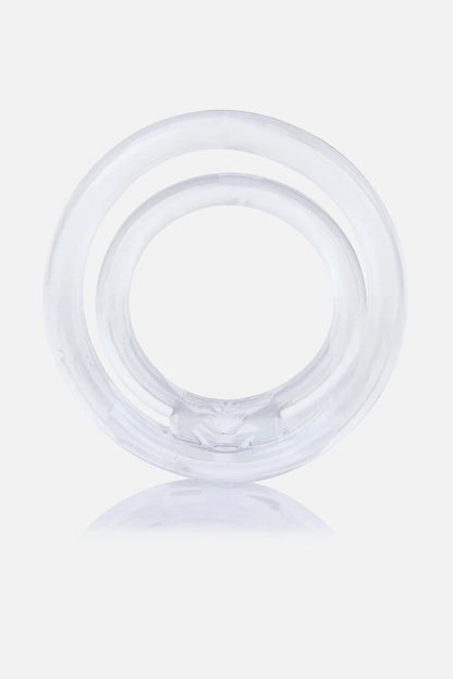Clear circular object on a white background