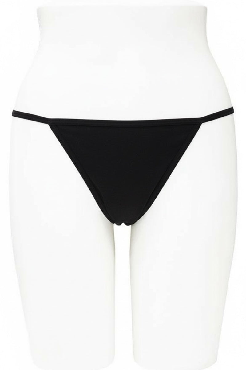 Black thong on a white background