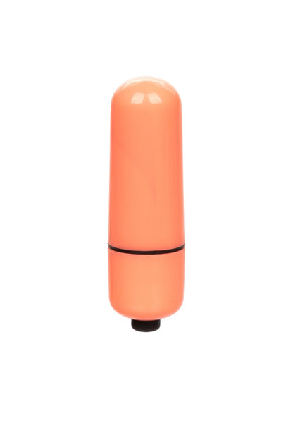 orange-colored cylindrical object with a black base on a white background