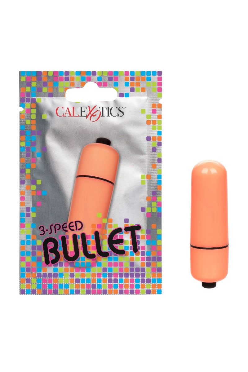 Calexotics 3-speed bullet with colorful packaging on a white background