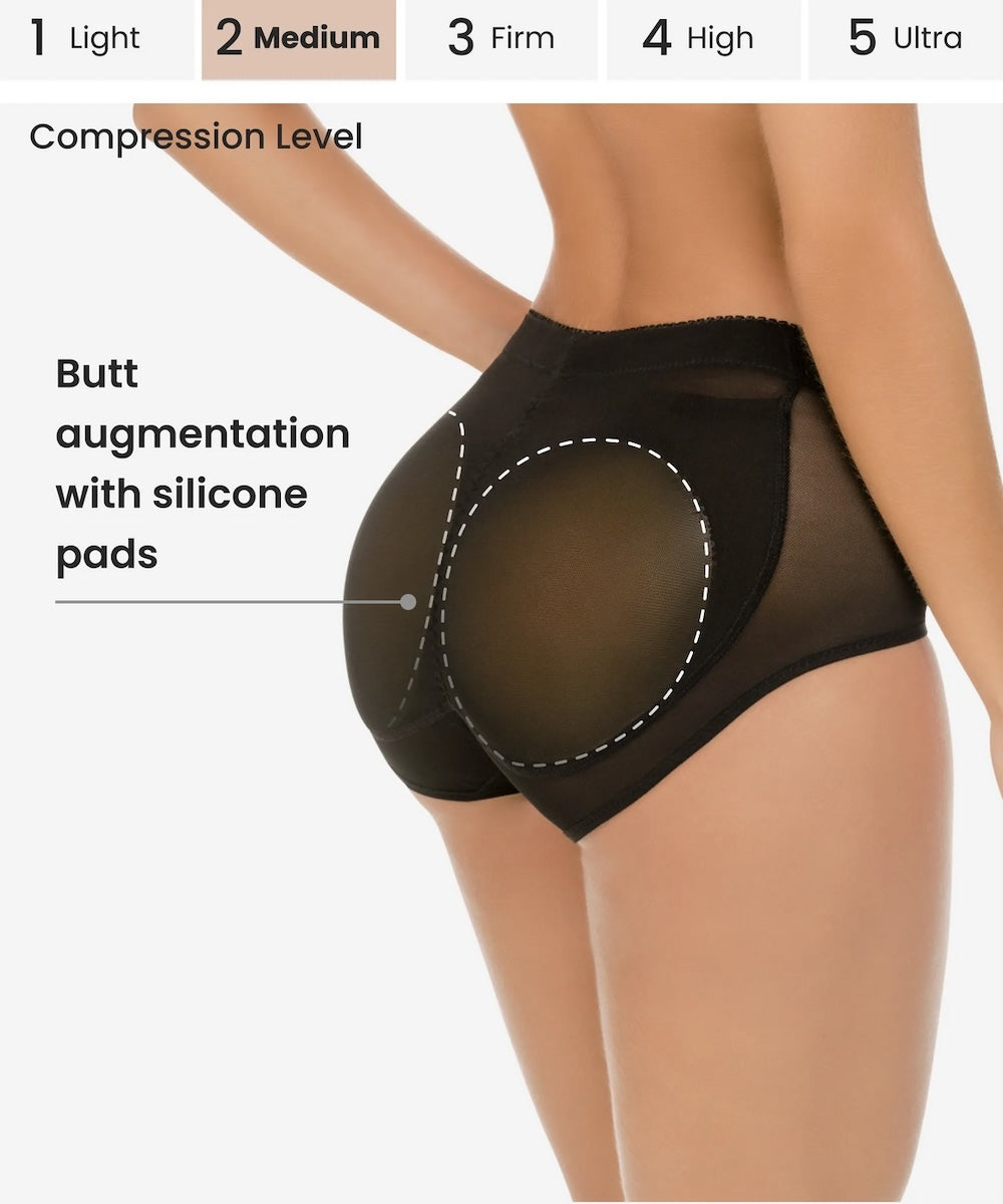 Butt-Enhancing Padded Panty With Silicone Pads 