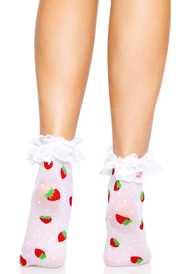 Strawberry Ruffle Anklets