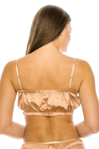 Satin Scrunched Bralette