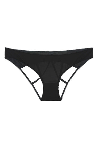 Black underwear on a white background