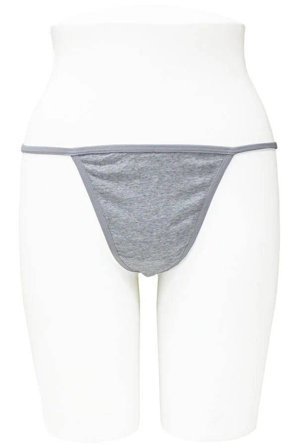 Gray underwear on a white mannequin with a white background